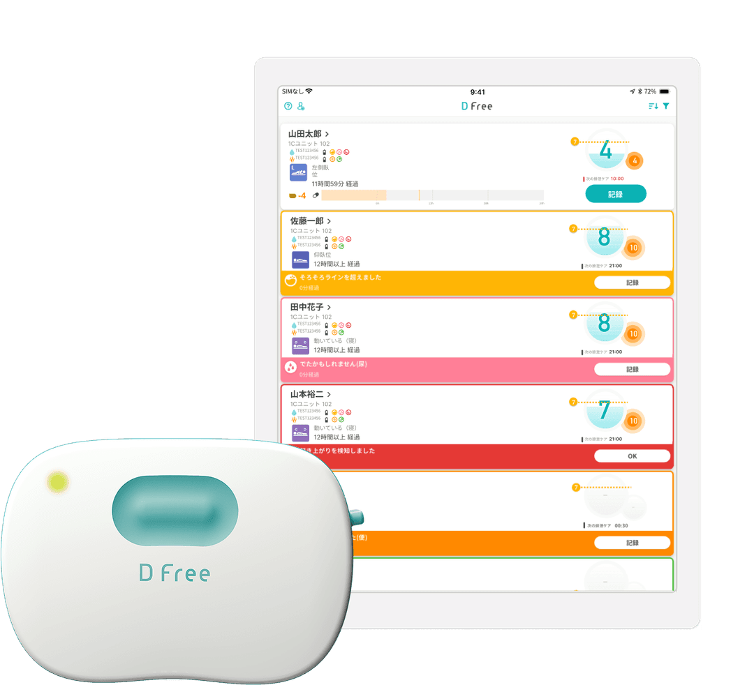 DFree ProfessionalのデバイスとiPadアプリケーション